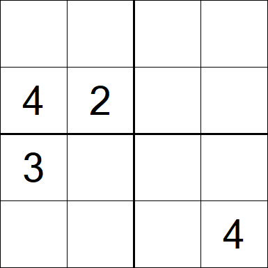 Sudoku 4x4 - Schwierig