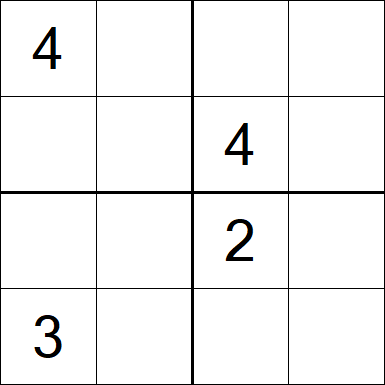 Sudoku 4x4 - Schwierig