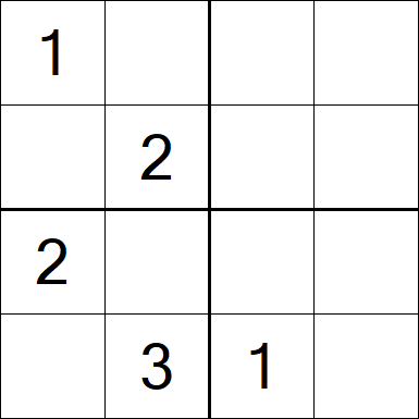 Sudoku 4x4 - Schwierig