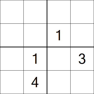 Sudoku 4x4 - Difficile