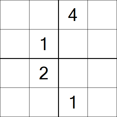 Sudoku 4x4 - Difficile