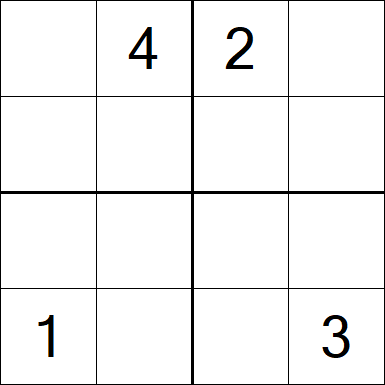 Sudoku 4x4 - Difficile