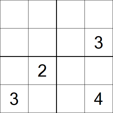 Sudoku 4x4 - Difficile