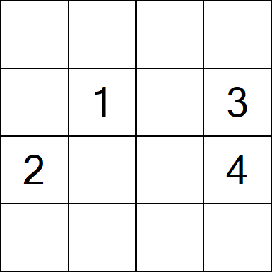 Sudoku 4x4 - Difficile