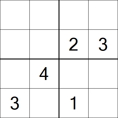 Sudoku 4x4 - Difficile