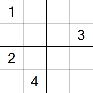 Sudoku 4x4 - Difficile