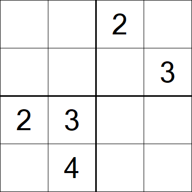 Sudoku 4x4 - Difficile