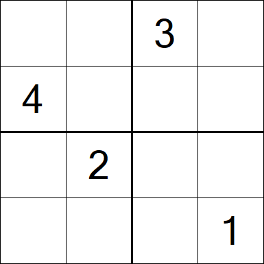 Sudoku 4x4 - Difficile