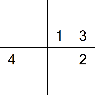 Sudoku 4x4 - Difficile
