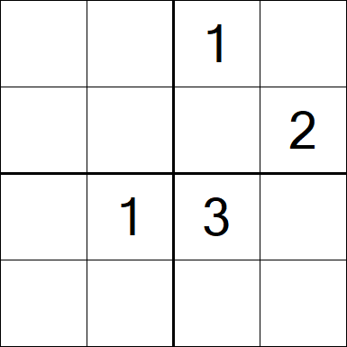 Sudoku 4x4 - Difficile