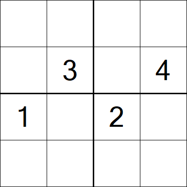 Sudoku 4x4 - Difficile