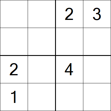 Sudoku 4x4 - Difficile