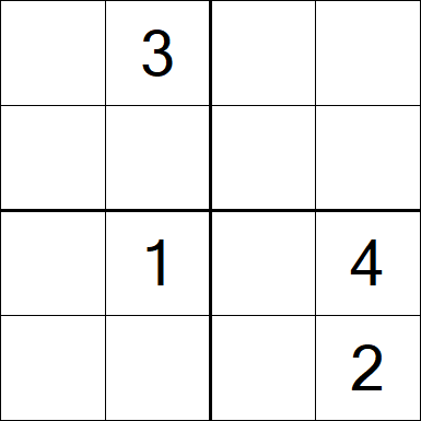 Sudoku 4x4 - Difficile