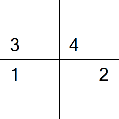 Sudoku 4x4 - Difficile