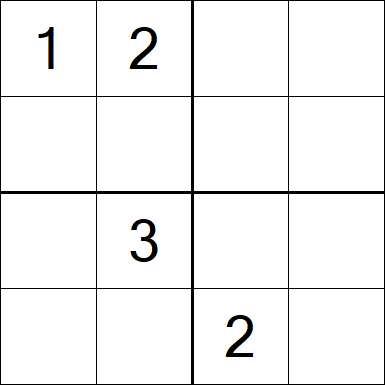 Sudoku 4x4 - Difficile