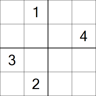 Sudoku 4x4 - Difficile