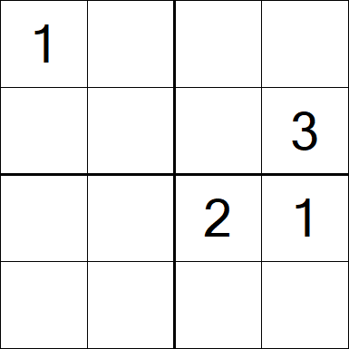 Sudoku 4x4 - Difficile