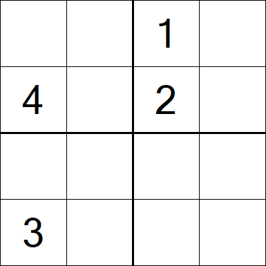 Sudoku 4x4 - Difficile