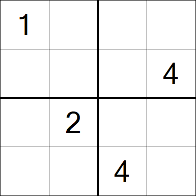 Sudoku 4x4 - Difficile
