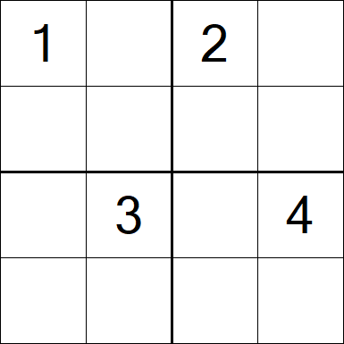 Sudoku 4x4 - Difficile