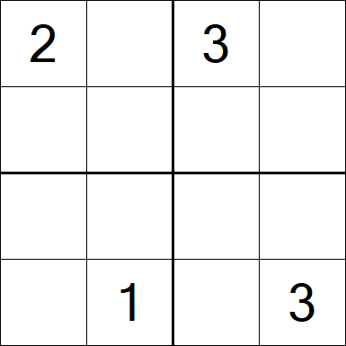 Sudoku 4x4 - Difficile