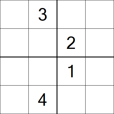 Sudoku 4x4 - Difficile