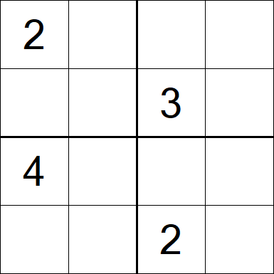 Sudoku 4x4 - Hard