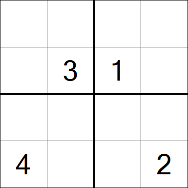 Sudoku 4x4 - Difficile