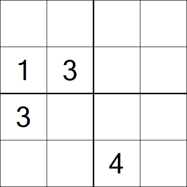 Sudoku 4x4 - Difficile