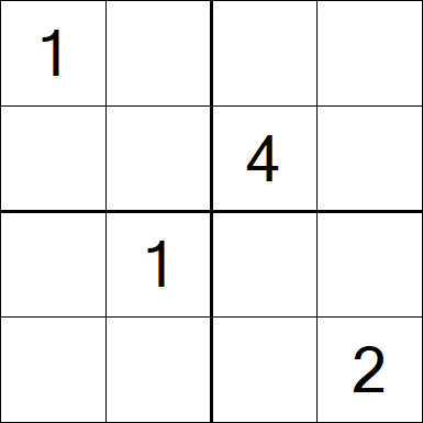 Sudoku 4x4 - Difficile