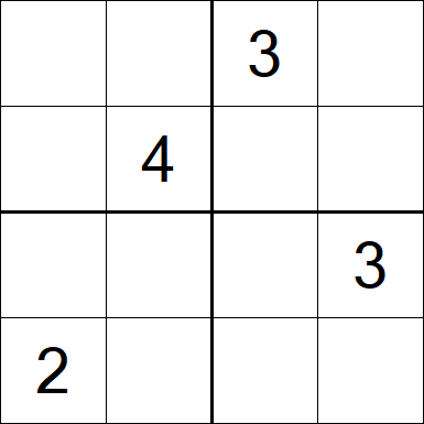 Sudoku 4x4 - Difficile
