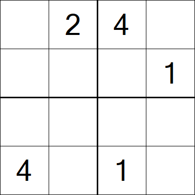 Sudoku 4x4 - Difficile
