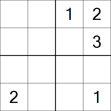 Sudoku 4x4 - Difficile