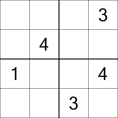 Solved Consider the 4x4 Sudoku Puzzle. This is similar to a