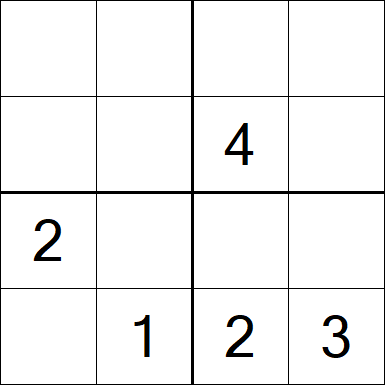 Sudoku 4x4 - Mittel