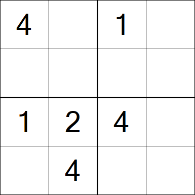Sudoku 4x4 - Mittel