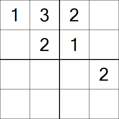 Sudoku 4x4 - Mittel
