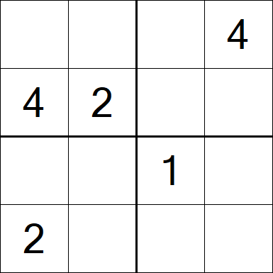 Sudoku 4x4 - Mittel