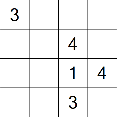 Sudoku 4x4 - Mittel