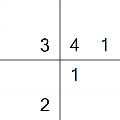 Sudoku 4x4 - Mittel