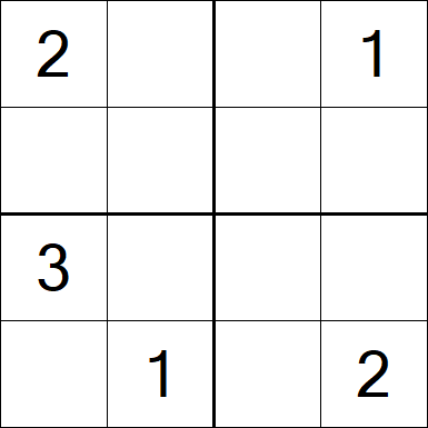 Sudoku 4x4 - Mittel