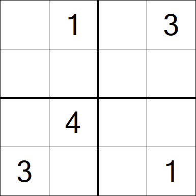 Sudoku 4x4 - Medium