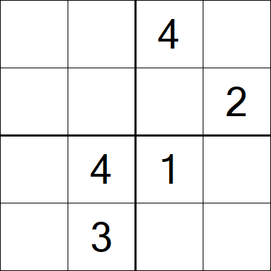 Sudoku 4x4 - Medium