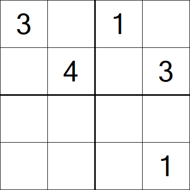 Sudoku 4x4 - Medium