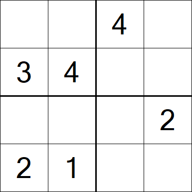 Sudoku 4x4 - Medium