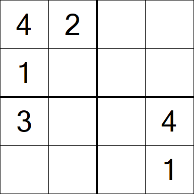 Sudoku 4x4 - Médio
