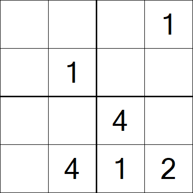 Sudoku 4x4 - Moyen