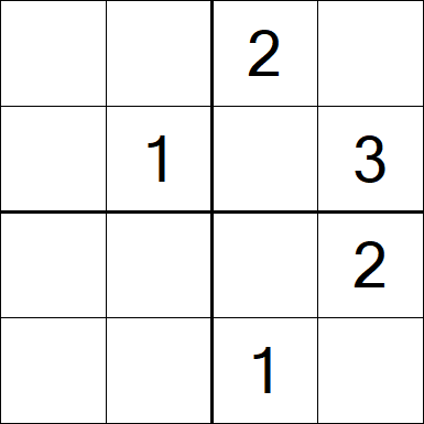 Sudoku 4x4 - Moyen