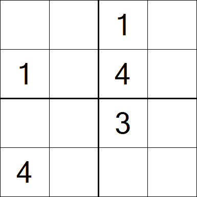 Sudoku 4x4 - Moyen