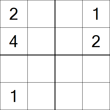 Sudoku 4x4 - Moyen